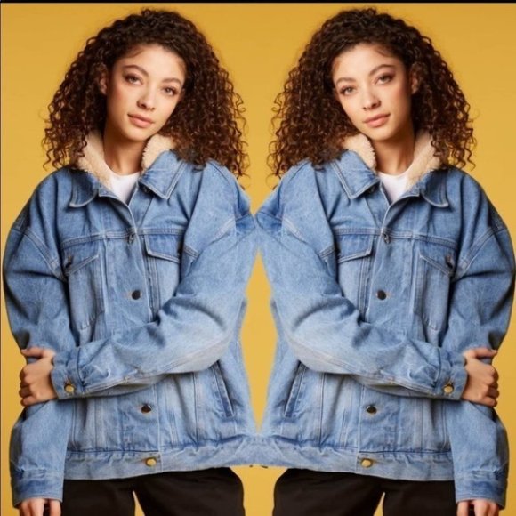 TRUE IMG Denim Jacket with Teddy Hoodie - Picture 8 of 9